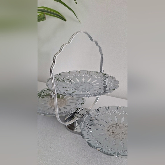 Vintage Chrome-plated metal display trays - Picture 6 of 13